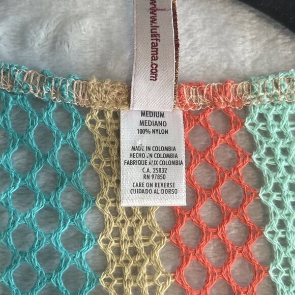 LULI FAMA La Gloria Cubana Swim Dress Maxi Coverup Women's Sz M  Resort Wear NWT - Picture 13 of 16